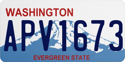 WA license plate APV1673