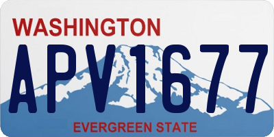 WA license plate APV1677