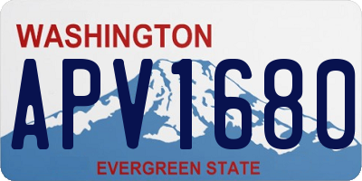 WA license plate APV1680