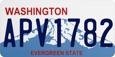 WA license plate APV1782