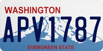 WA license plate APV1787