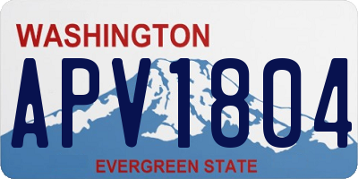 WA license plate APV1804