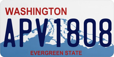 WA license plate APV1808