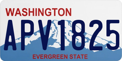 WA license plate APV1825