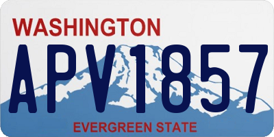 WA license plate APV1857