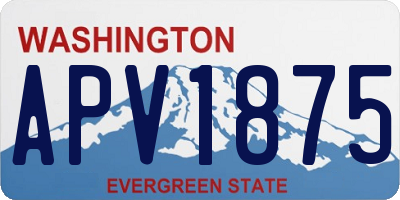 WA license plate APV1875