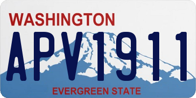 WA license plate APV1911