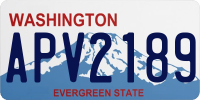 WA license plate APV2189