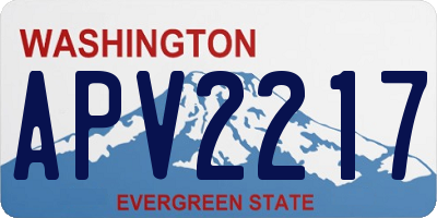WA license plate APV2217