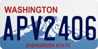 WA license plate APV2406