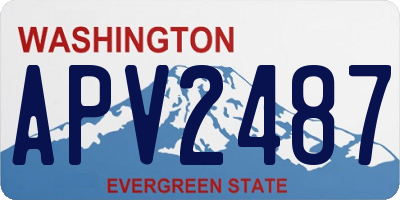 WA license plate APV2487