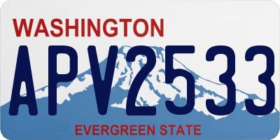 WA license plate APV2533