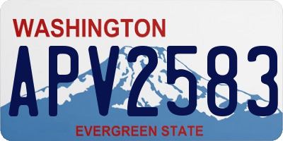 WA license plate APV2583
