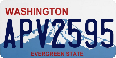 WA license plate APV2595
