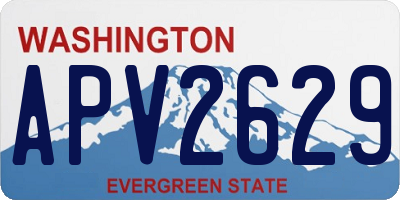 WA license plate APV2629