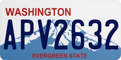WA license plate APV2632