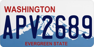 WA license plate APV2689
