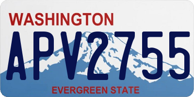 WA license plate APV2755