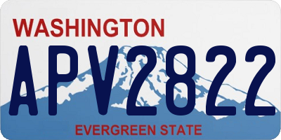 WA license plate APV2822