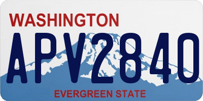 WA license plate APV2840