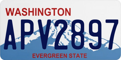 WA license plate APV2897