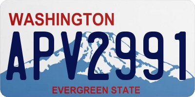 WA license plate APV2991