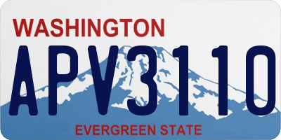 WA license plate APV3110