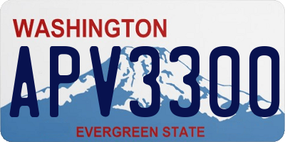 WA license plate APV3300