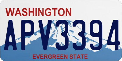 WA license plate APV3394