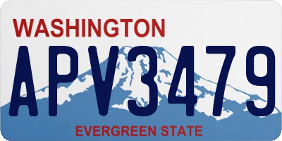 WA license plate APV3479