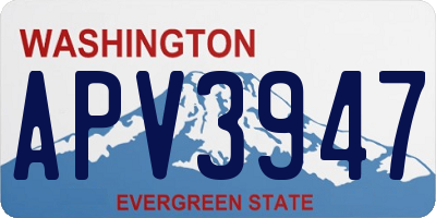 WA license plate APV3947