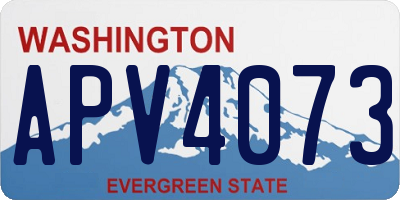 WA license plate APV4073