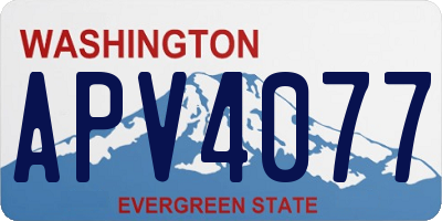 WA license plate APV4077