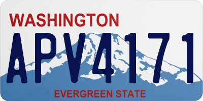 WA license plate APV4171