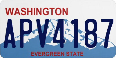 WA license plate APV4187