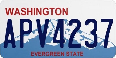 WA license plate APV4237