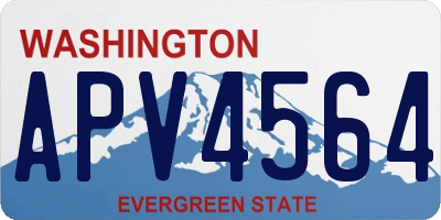 WA license plate APV4564