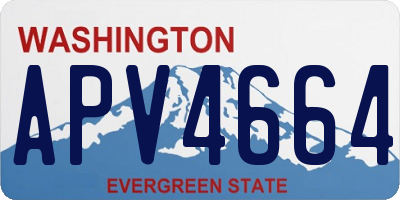 WA license plate APV4664
