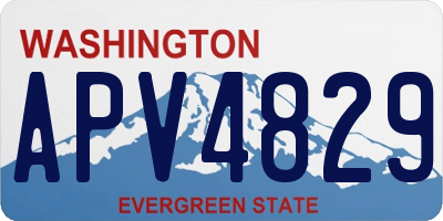 WA license plate APV4829