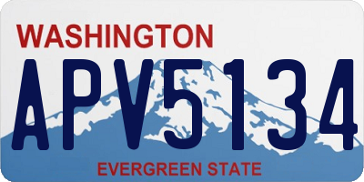 WA license plate APV5134