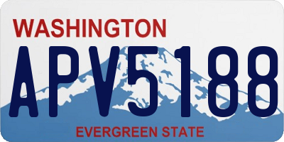 WA license plate APV5188