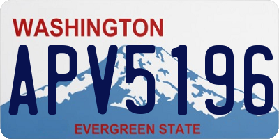 WA license plate APV5196