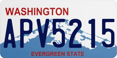 WA license plate APV5215