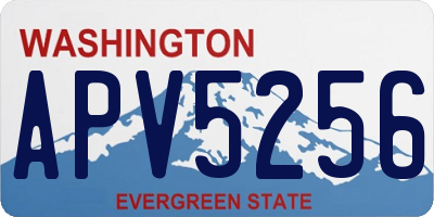 WA license plate APV5256