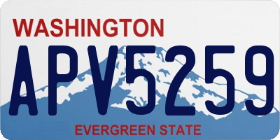 WA license plate APV5259