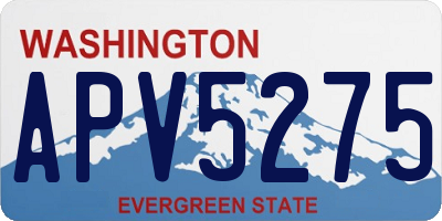 WA license plate APV5275