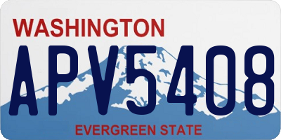 WA license plate APV5408