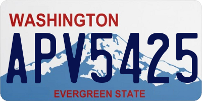 WA license plate APV5425