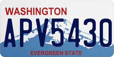 WA license plate APV5430