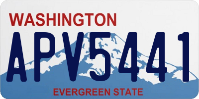 WA license plate APV5441